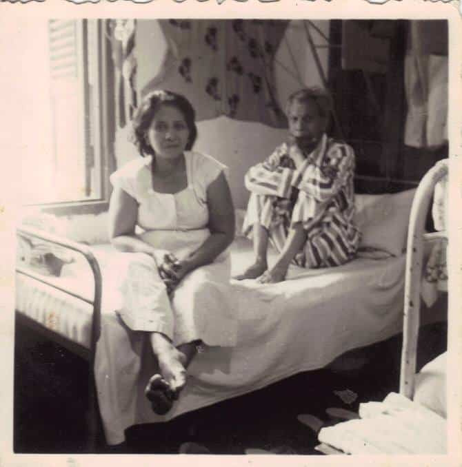 Opa en Oma Loppé-Simon in het contractpension.